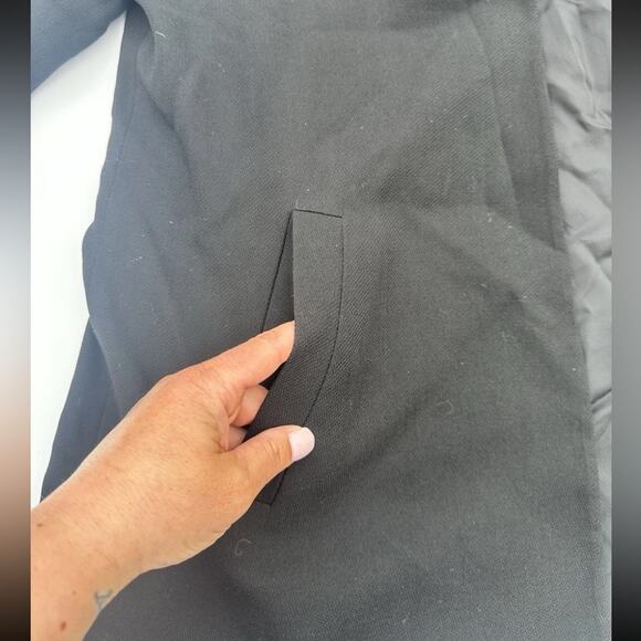 Doncaster VTG Women's 100% Wool Black Blazer Jacket Size 10 Career Dark Academia - Picture 6 of 10